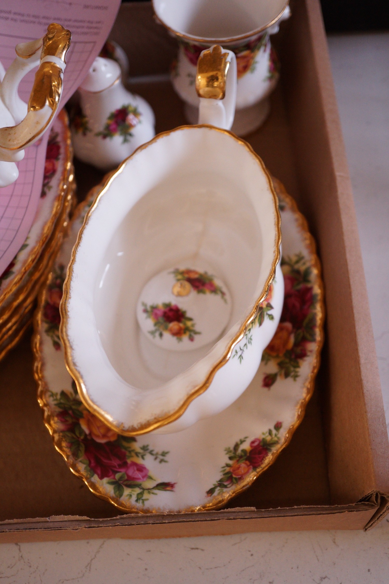A Royal Albert Old Country Roses tea and dinner service